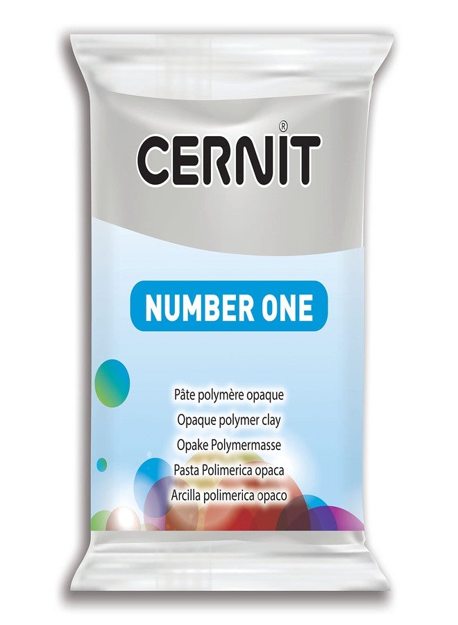 Cernit Polymer Clay - Number One Series - 56 Grams Block - Made in Belgium (Grey) - Image 1